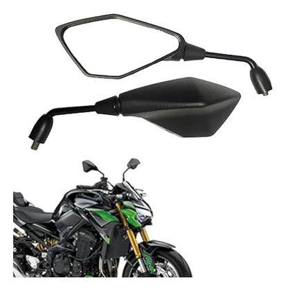 Par Espelho Retrovisor Modelo Kawasaki Z400 Mini Fixo Honda Imagem de Par Espelho Retrovisor Modelo Kawasaki Z400 Mini Fixo Honda