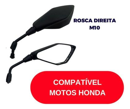 Par Espelho Retrovisor Modelo Kawasaki Z400 Mini Fixo Honda Imagem de Par Espelho Retrovisor Modelo Kawasaki Z400 Mini Fixo Honda