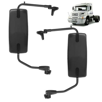 Imagem de Par Espelho Retrovisor p Mercedes Atron 1635 Convexo Bifocal