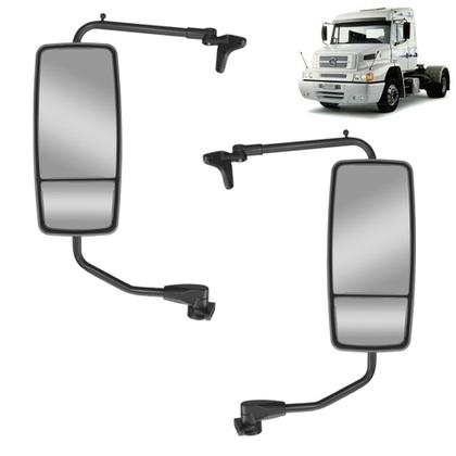 Imagem de Par Espelho Retrovisor p Mercedes Atron 1635 Convexo Bifocal