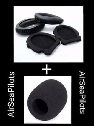 Imagem de Par Espumas Earpad Para Bose Aviation A 10 20 A10 A20