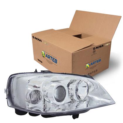 Imagem de Par Farol Cromado Com Relgulagem Eletrica Arteb Astra 2003 A 2011 Par1423