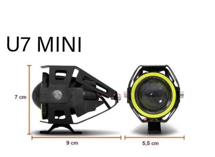 Imagem de Par Farol de Milha paraMoto Honda CRF 150F 2012 2013 Angel Eye U7 Mini
