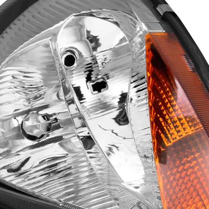 Imagem de Par Farol Dianteiro Foco Duplo Máscara Cromada Pisca Âmbar Ford Ka 1997 a 2007