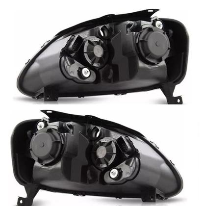 Imagem de Par Farol Fox, Crossfox, Spacefox 2003 2004 2005 2006 2007 2008 2009 Máscara Negra Foco Duplo