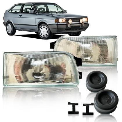 Imagem de Par Farol Gol Quadrado + Lanternas Âmbar + Piscas 91 92 93 94 95 