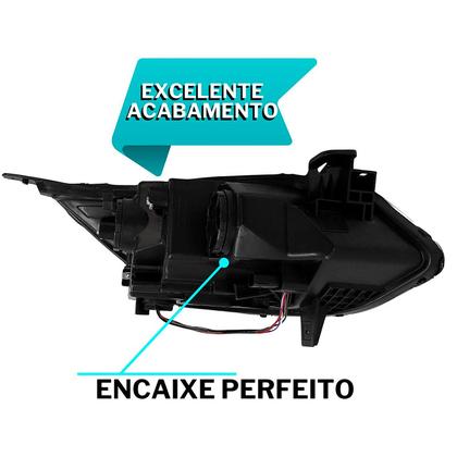Imagem de Par Farol Onix 2020 2021 2022 2023 2024 Máscara Negra