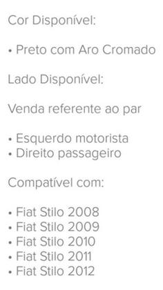 Imagem de Par Grade Moldura Farol Milha Stilo 2008 09 10 11