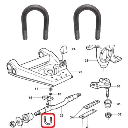 Imagem de Par grampo bandeja balança a10 a14 c10 c14 d10 a20 c20 d20 a40 c40 d40 silverado gmc 3500 6100 6150