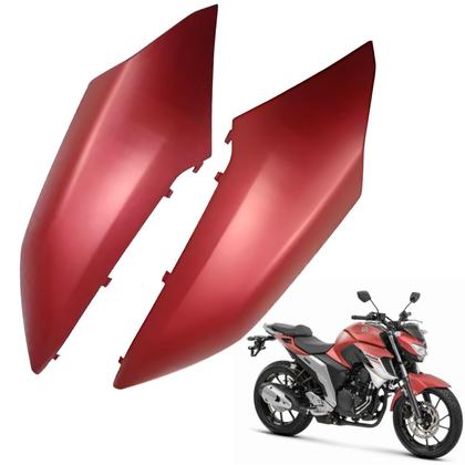 Imagem de Par Guia Ar Aba Tanque Superior Fazer 250 Fz25 Vermelho Fosco 2018 2019