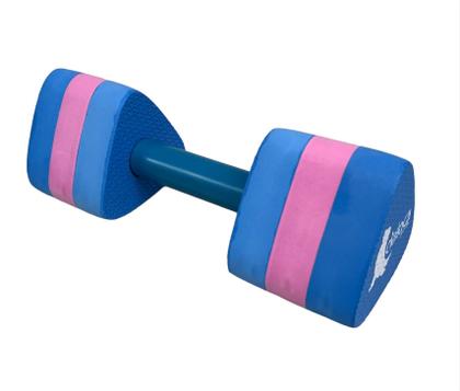 Imagem de Par Halteres Fisioterapia Aquática Natação Em EVA DF1092-R M Dafoca Sports Azul/Rosa