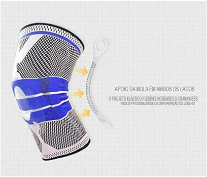 Imagem de Par Joelheira Compressiva C/Estabilizador frontal e Laterais