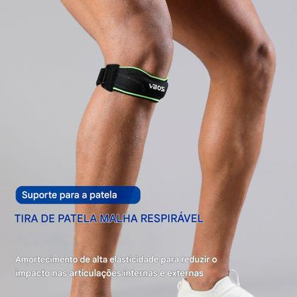 Imagem de Par Joelheira Sub Patelar Ajustável Para Condromalacia Artrose Desgaste c/ Silicone Neoprene COR:PRETO