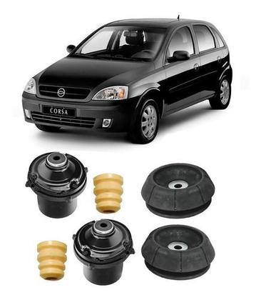 Imagem de Par Kit Coxim Batente Coifa Dianteiro Gm Corsa Hatch 2002 2003 2004 2005