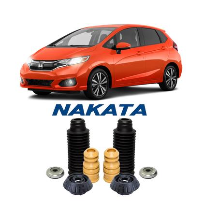 Imagem de Par Kit Coxim Batente Coifa Dianteiro Honda Fit 2017 2018 19