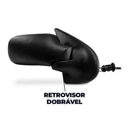 Imagem de Par Kit Retrovisor Palio 1996 97 98 99 2000 4 Portas Preto