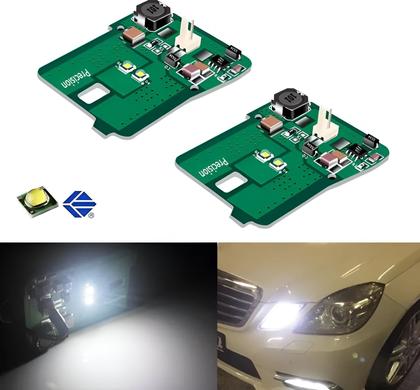 Imagem de Par Lâmpada 6000k Modulo Reator Placa Led Farol Luz Branca Merced W212 E200 E250 E300 E350 E500 E63 2010 2011 2012