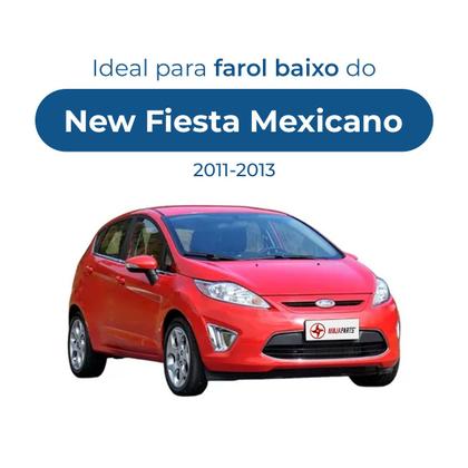 Imagem de Par Lâmpada Automotiva H11B Farol Baixo Ford New Fiesta 2011 A 2013 12V 55W Branca Alta Luminosidade