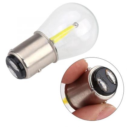 Imagem de Par Lâmpada Led Cob 2 Polos Filamento Vidro Lanterna Freio