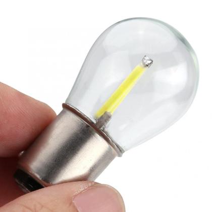 Imagem de Par Lâmpada Led Cob 2 Polos Filamento Vidro Lanterna Freio