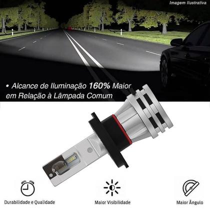 Imagem de Par Lâmpada Led Farol L200 Triton 2008/2016 6500K Haloway