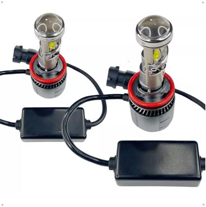 Imagem de Par Lampada Led Projetor H4 Mini Canhao 6000K 9000Lm 12V 24V