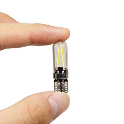 Imagem de Par Lâmpada T10 Led Cob Pingo Filamento De Vidro Farolete