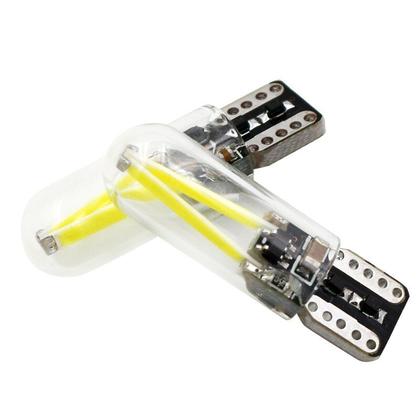 Imagem de Par Lâmpada T10 Led Cob Pingo Filamento De Vidro Farolete