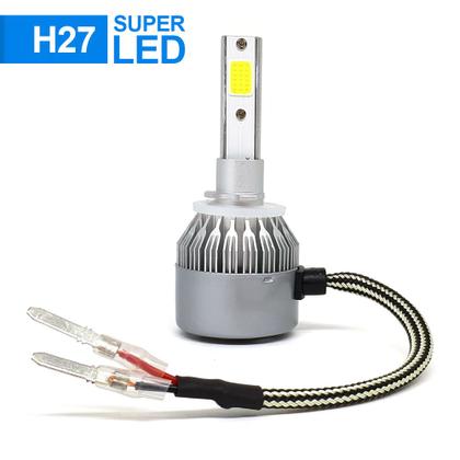 Imagem de Par Lâmpadas H27 Farol Milha Hyundai Elantra 2011 2012 2013 Super Led C6 6000k 7200 Lumens Branco Frio Efeito Xenon