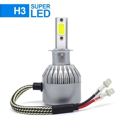 Imagem de Par Lâmpadas H3 Farol Milha Montana 2010 2011 2012 2013 2014 2015 Super Led C6 6000k 7200 Lumens Branco Frio Efeito Xenon