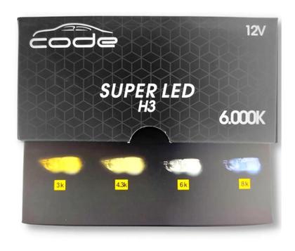 Imagem de Par Lâmpadas H3 Super Led Tech One Code 12v 6000k H3 Branco