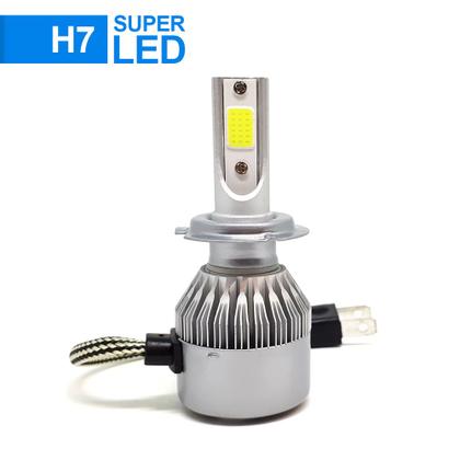 Imagem de Par Lâmpadas H7 Farol Alto Hyundai Santa Fé 2010 2011 2012 2013 Super Led C6 6000k 7200 Lumens Branco Frio Efeito Xenon