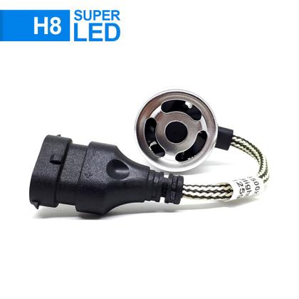 Imagem de Par Lâmpadas H8 Farol Milha Onix 2011 2012 2013 2014 Super Led C6 6000k 7200 Lumens Branco Frio Efeito Xenon