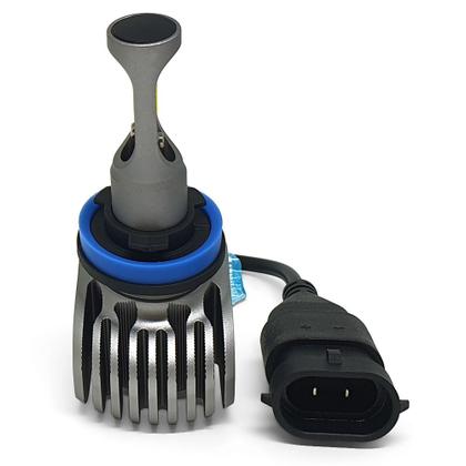 Imagem de Par Lâmpadas H8 Farol Milha Onix 2011 2012 2013 2014 Ultra Led Shocklight 10000 Lumens Forte Branco Efeito Xenon