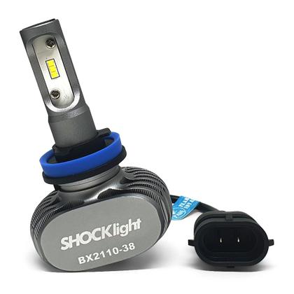 Imagem de Par Lâmpadas H8 Farol Milha Onix 2011 2012 2013 2014 Ultra Led Titanium 10000 Lumens Forte Branco Efeito Xenon