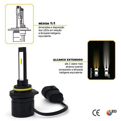 Imagem de Par Lâmpadas HB4 Farol Milha Prisma 2006 2007 2008 2009 2010 2011 2012 Super Led Mini Nano 6000k Sem Adaptar Shocklight S14