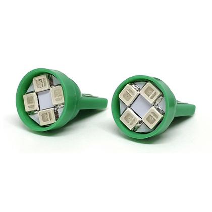 Imagem de Par Lâmpadas T10 Pingo Led Verde Lanterna Farolete Meia Luz Chevrolet Prisma 2006 2007 2008 2009 2010 2011 2012