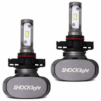 Imagem de Par Lâmpadas Ultra LED 6000K 10000LM Shocklight Titanium com Reator Efeito Xênon Farol Carro