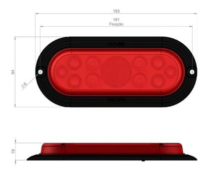 Imagem de Par Lanterna De Led Carretinha Reboque Barco Prova D'Água