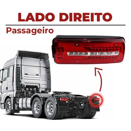 Imagem de Par Lanterna Led Traseira Caminhão Vw Meteor + Par Chicotes