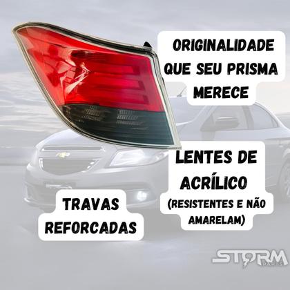 Imagem de Par Lanterna luz de freio Farol Chevrolet Prisma 2013 a 2016 GM Sedan 1.0 Lt 1.4 Advantage Ltz Advantage Manual Automatico