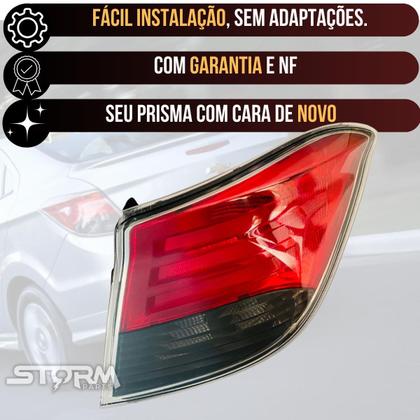 Imagem de Par Lanterna luz de freio Farol Chevrolet Prisma 2013 a 2016 GM Sedan 1.0 Lt 1.4 Advantage Ltz Advantage Manual Automatico