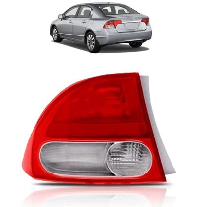 Imagem de PAR Lanterna New Civic 2007 2008 2009 2010 11 Canto Bicolor