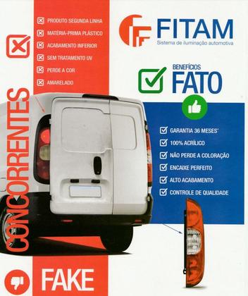 Imagem de par lanterna refletor parachoque traseiro ecosport 2013 2014 2015 2016 2017 original fitam