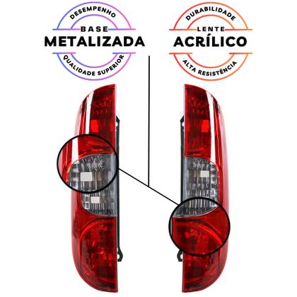 Imagem de PAR Lanterna Traseira Fiorino 2014 a 2023 Doblo 2010 a 2021 Fumê