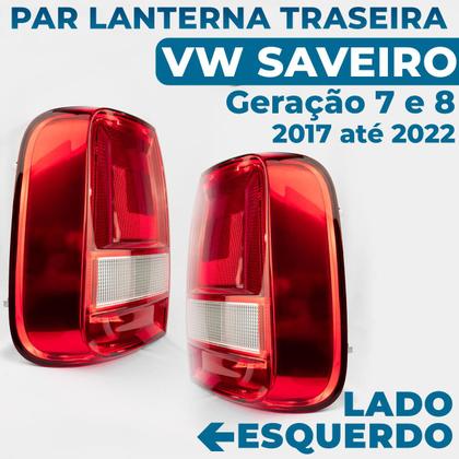 Imagem de Par Lanterna Traseira VW Saveiro G7 2016 2017 2018 2019 2020 2021 2022