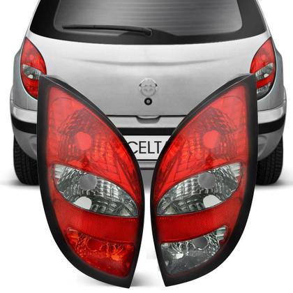 Imagem de Par Lanterna Tuning Celta 00 01 02 03 04 05 06 Bicolor Fumê