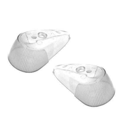 Imagem de Par Lente Pisca Seta Dianteira + Capa Cromada Fusca Cristal