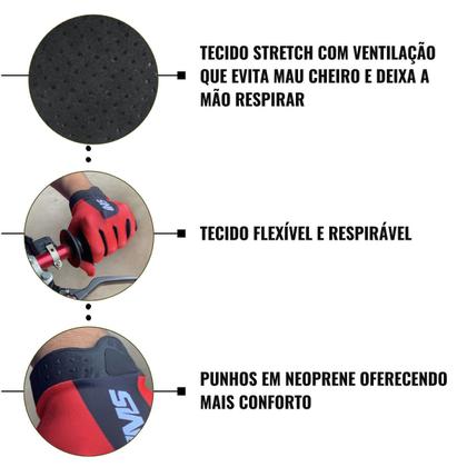 Imagem de Par Luva Ims Solid Air 2025 Vermelho Trilha Enduro Motocross