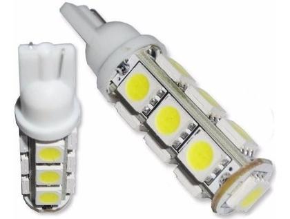 Imagem de Par Luz Lâmpada Pingo T10 13 Leds Farolete Lanterna